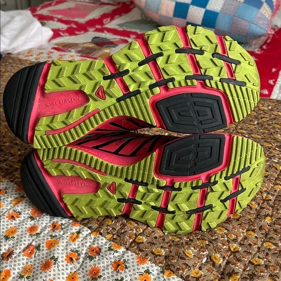 Salomon XR Mission 1 Teal and Red Trail women’s Running Shoes size 8.5 - Picture 7 of 13